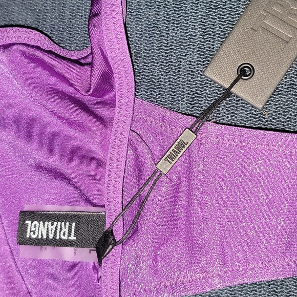 Violet sparkle Cheeky Bathing suit bottom - Picture 3 of 7